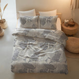 100% Cotton Duvet Cover Set Lunara | Silver | King Long - 240cm (W) x 220cm (L) - The Bedding & Blankets Store