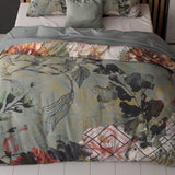 100% Cotton Duvet Cover Set Marble Art Deco | Green | Single - 135cm (W) x 200cm (L) - The Bedding & Blankets Store