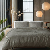 100% Cotton Duvet Cover Set Mellow Stone | Grey | Double - 200cm (W) x 200/220cm (L) - The Bedding & Blankets Store