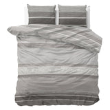 100% Cotton Duvet Cover Set Morning | Grey | Double - 200cm (W) x 200/220cm (L) - The Bedding & Blankets Store