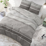 100% Cotton Duvet Cover Set Morning | Grey | Single - 135cm (W) x 200/220cm (L) - The Bedding & Blankets Store