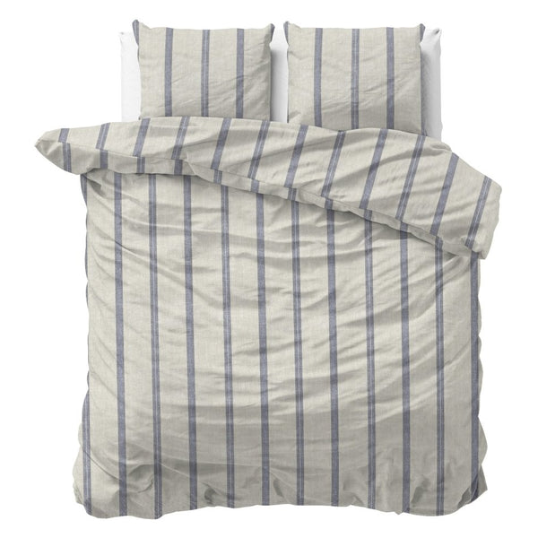 100% Cotton Duvet Cover Set Nautic | Beige | King Long - 240cm (W) x 220cm (L) - The Bedding & Blankets Store