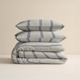 100% Cotton Duvet Cover Set Nautic | Beige | King Long - 240cm (W) x 220cm (L) - The Bedding & Blankets Store