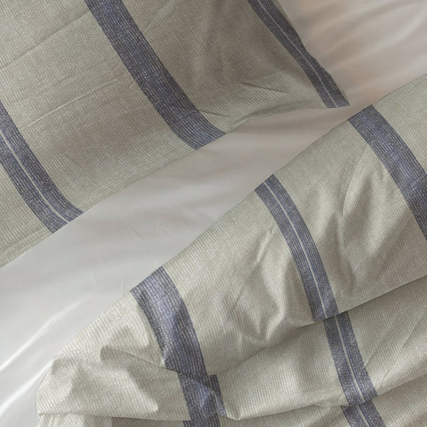 100% Cotton Duvet Cover Set Nautic | Beige | King Long - 240cm (W) x 220cm (L) - The Bedding & Blankets Store