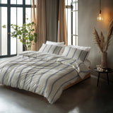 100% Cotton Duvet Cover Set Nautic | Beige | King Long - 240cm (W) x 220cm (L) - The Bedding & Blankets Store