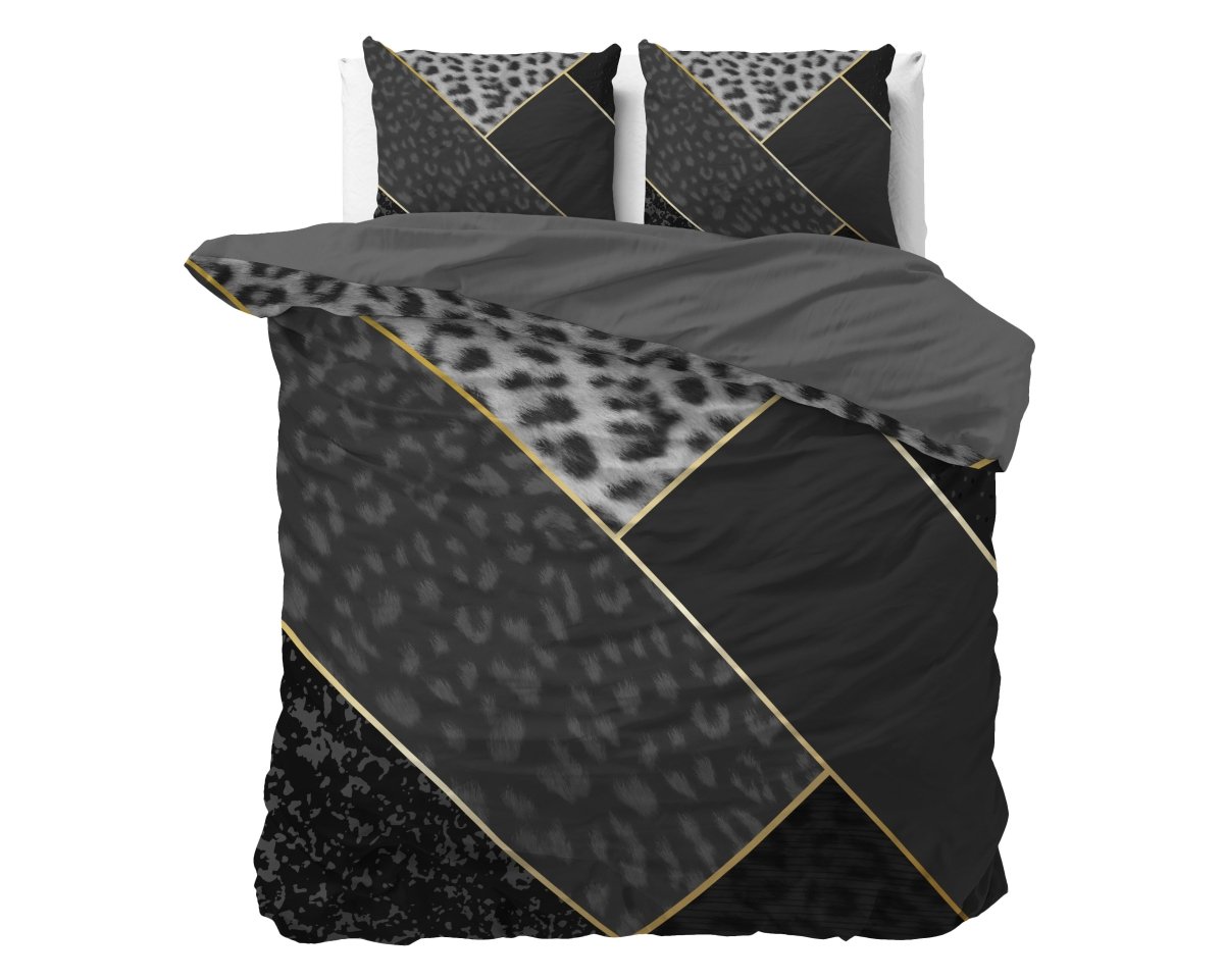 100% Cotton Duvet Cover Set Panther Vibe | Anthracite | Single - 135cm (W) x 200cm (L) - The Bedding & Blankets Store