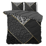 100% Cotton Duvet Cover Set Panther Vibe | Anthracite | Single - 135cm (W) x 200cm (L) - The Bedding & Blankets Store