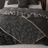 100% Cotton Duvet Cover Set Panther Vibe | Anthracite | Single - 135cm (W) x 200cm (L) - The Bedding & Blankets Store
