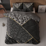 100% Cotton Duvet Cover Set Panther Vibe | Anthracite | Single - 135cm (W) x 200cm (L) - The Bedding & Blankets Store