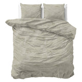 100% Cotton Duvet Cover Set Ripple | Taupe | King Long - 240cm (W) x 220cm (L) - The Bedding & Blankets Store