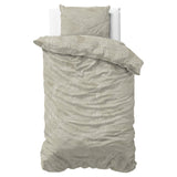 100% Cotton Duvet Cover Set Ripple | Taupe | King Long - 240cm (W) x 220cm (L) - The Bedding & Blankets Store