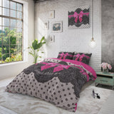 100% Cotton Duvet Cover Set Romance | Pink | King - 240cm (W) x 220cm (L) - The Bedding & Blankets Store