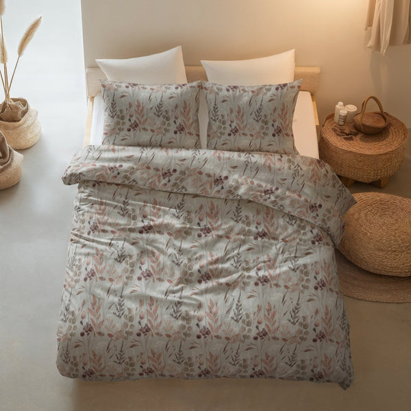 100% Cotton Duvet Cover Set Serta | Grey | King Long - 240cm (W) x 220cm (L) - The Bedding & Blankets Store