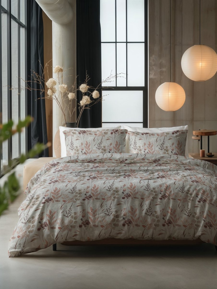 100% Cotton Duvet Cover Set Serta | Grey | King Long - 240cm (W) x 220cm (L) - The Bedding & Blankets Store