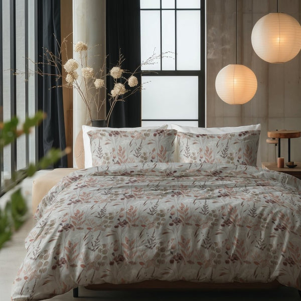 100% Cotton Duvet Cover Set Serta | Grey | King Long - 240cm (W) x 220cm (L) - The Bedding & Blankets Store