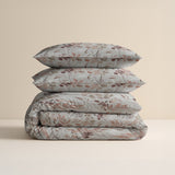 100% Cotton Duvet Cover Set Serta | Grey | King Long - 240cm (W) x 220cm (L) - The Bedding & Blankets Store