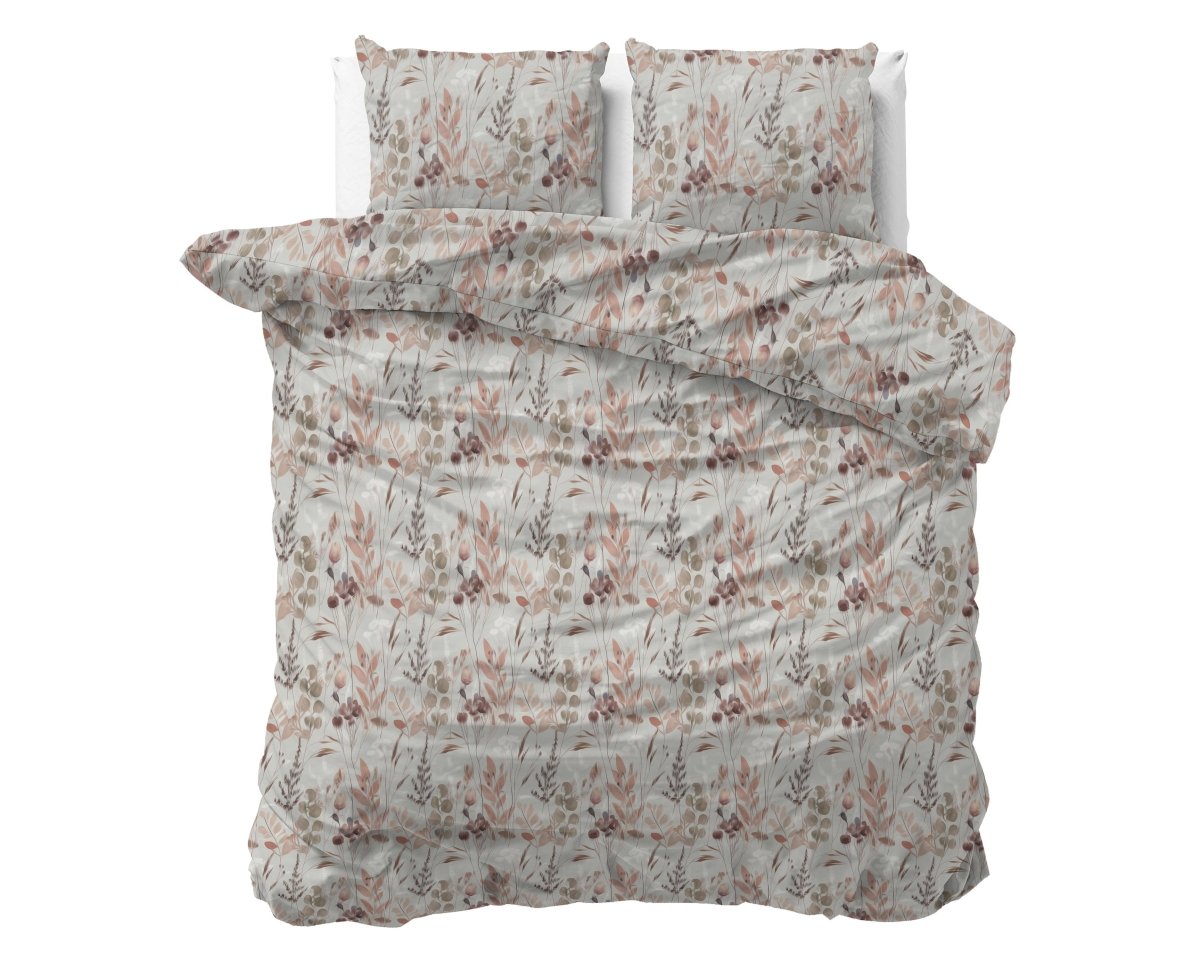 100% Cotton Duvet Cover Set Serta | Grey | King Long - 240cm (W) x 220cm (L) - The Bedding & Blankets Store