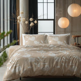 100% Cotton Duvet Cover Set Spring | Sand/Beige | Double - 200cm (W) x 200/220cm (L) - The Bedding & Blankets Store