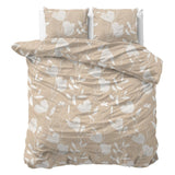 100% Cotton Duvet Cover Set Spring | Sand/Beige | Double - 200cm (W) x 200/220cm (L) - The Bedding & Blankets Store