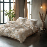 100% Cotton Duvet Cover Set Spring | Sand/Beige | Double - 200cm (W) x 200/220cm (L) - The Bedding & Blankets Store