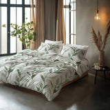 100% Cotton Duvet Cover Set Urban Greenhouse | Green | Double - 200cm (W) x 200/220cm (L) - The Bedding & Blankets Store