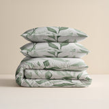 100% Cotton Duvet Cover Set Urban Greenhouse | Green | Double - 200cm (W) x 200/220cm (L) - The Bedding & Blankets Store