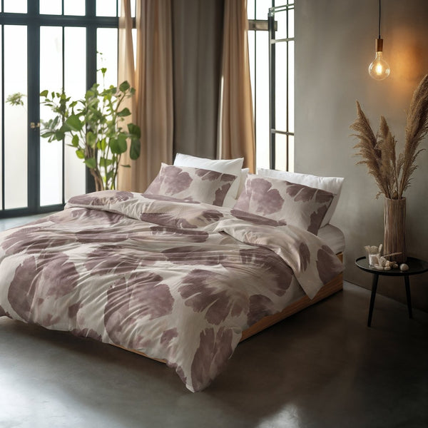 100% Cotton Duvet Cover Set Velora | Brown | King Long - 240cm (W) x 220cm (L) - The Bedding & Blankets Store