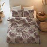 100% Cotton Duvet Cover Set Velora | Brown | King Long - 240cm (W) x 220cm (L) - The Bedding & Blankets Store