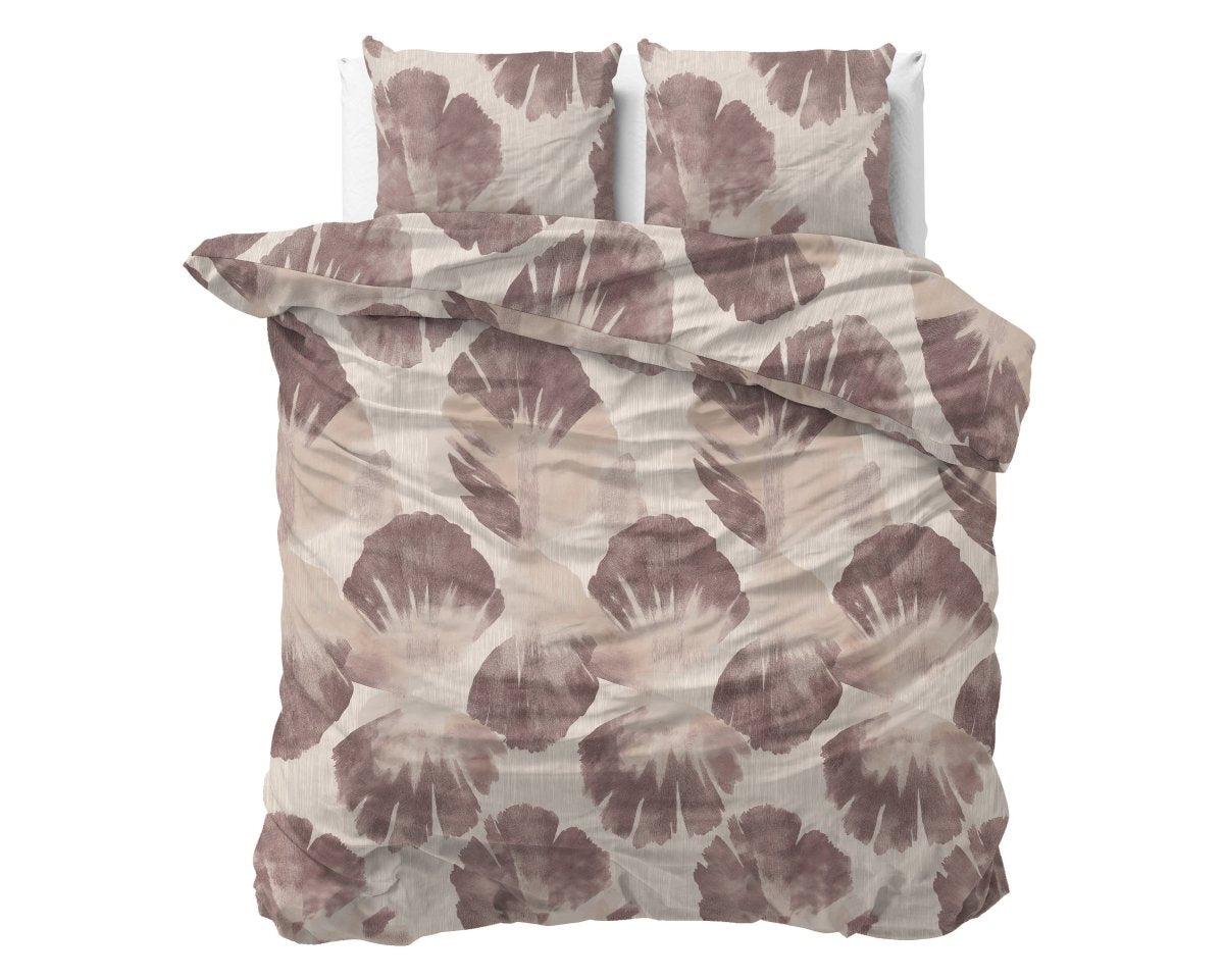 100% Cotton Duvet Cover Set Velora | Brown | King Long - 240cm (W) x 220cm (L) - The Bedding & Blankets Store