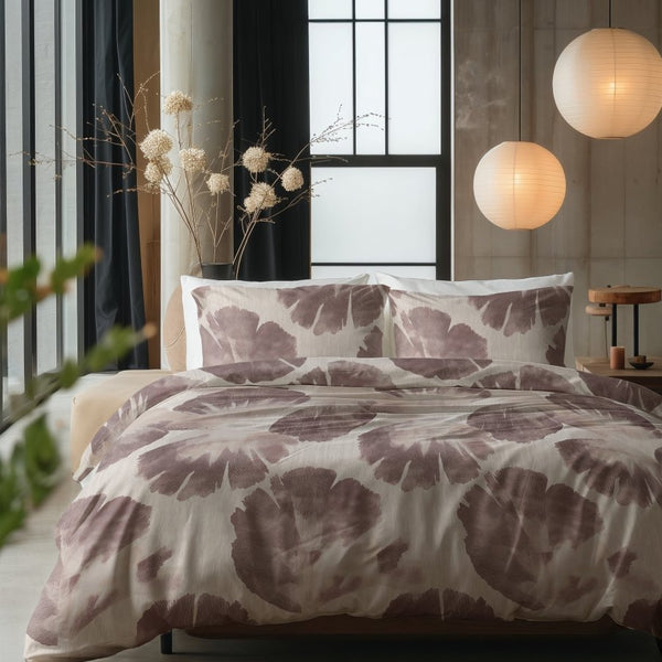 100% Cotton Duvet Cover Set Velora | Brown | King Long - 240cm (W) x 220cm (L) - The Bedding & Blankets Store