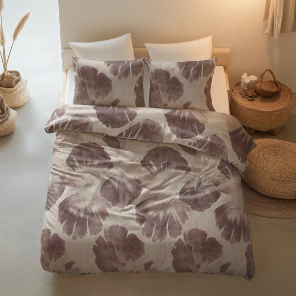 100% Cotton Duvet Cover Set Velora | Brown | King Long - 240cm (W) x 220cm (L) - The Bedding & Blankets Store