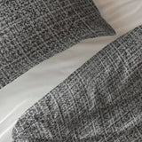 100% Cotton Duvet Cover Set Vintage | Anthracite | King Long - 240cm (W) x 220cm (L) - The Bedding & Blankets Store