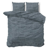 100% Cotton Duvet Cover Set Vintage | Blue | King Long - 240cm (W) x 220cm (L) - The Bedding & Blankets Store