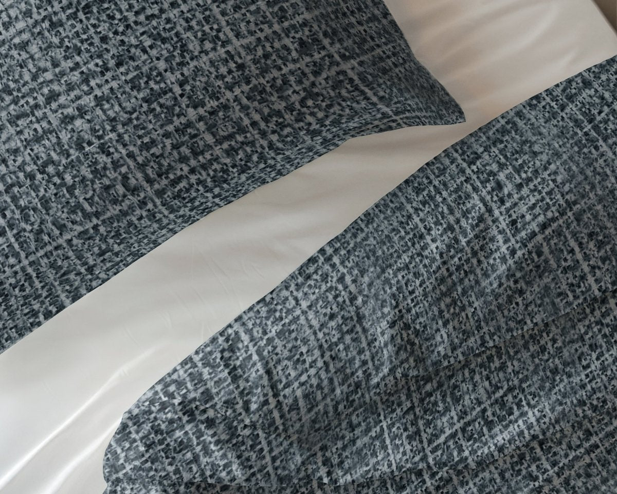 100% Cotton Duvet Cover Set Vintage | Blue | King Long - 240cm (W) x 220cm (L) - The Bedding & Blankets Store