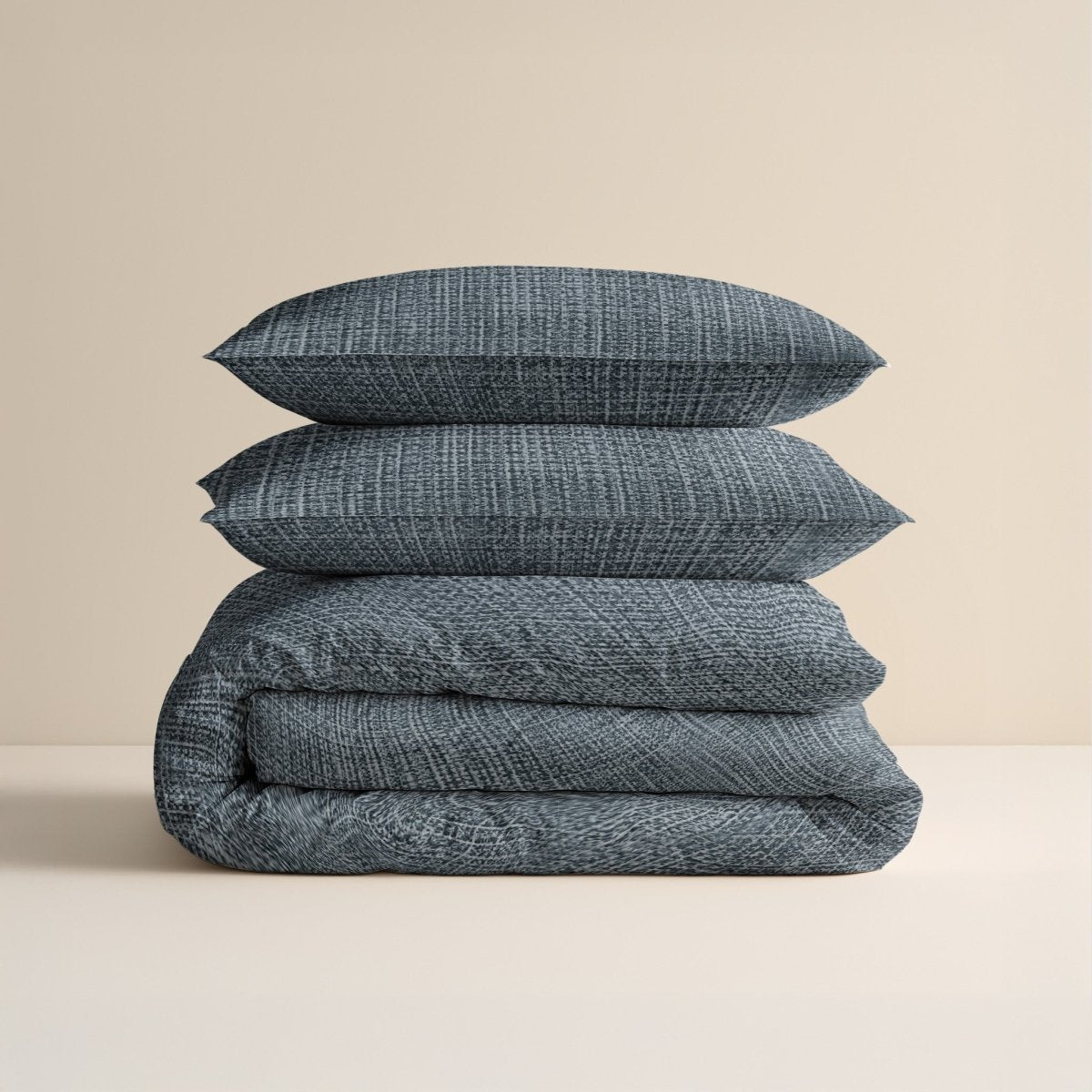 100% Cotton Duvet Cover Set Vintage | Blue | King Long - 240cm (W) x 220cm (L) - The Bedding & Blankets Store