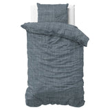 100% Cotton Duvet Cover Set Vintage | Blue | King Long - 240cm (W) x 220cm (L) - The Bedding & Blankets Store
