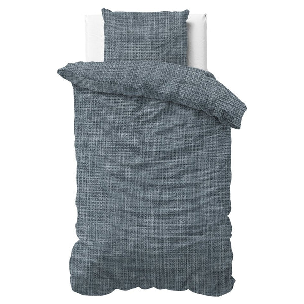 100% Cotton Duvet Cover Set Vintage | Blue | King Long - 240cm (W) x 220cm (L) - The Bedding & Blankets Store