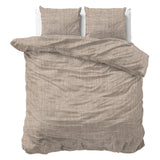 100% Cotton Duvet Cover Set Vintage | Sand | King Long - 240cm (W) x 220cm (L) - The Bedding & Blankets Store