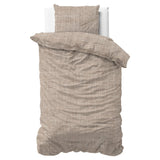 100% Cotton Duvet Cover Set Vintage | Sand | King Long - 240cm (W) x 220cm (L) - The Bedding & Blankets Store
