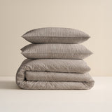 100% Cotton Duvet Cover Set Vintage | Sand | King Long - 240cm (W) x 220cm (L) - The Bedding & Blankets Store