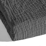 100% Cotton Muslin Lazy Duvet Mousseline | Anthracite | Double XL - 200cm (W) x 240cm (L) - The Bedding & Blankets Store