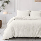 100% Cotton Muslin Lazy Duvet Mousseline | Beige | Double XL - 200cm (W) x 240cm (L) - The Bedding & Blankets Store