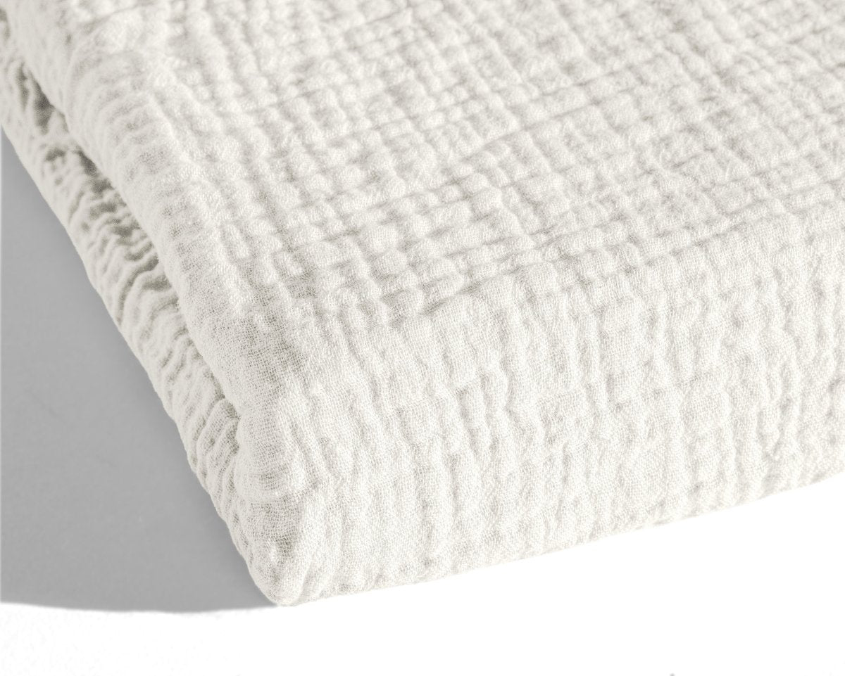 100% Cotton Muslin Lazy Duvet Mousseline | Beige | Double XL - 200cm (W) x 240cm (L) - The Bedding & Blankets Store