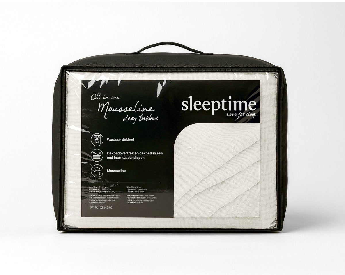 100% Cotton Muslin Lazy Duvet Mousseline | Beige | Double XL - 200cm (W) x 240cm (L) - The Bedding & Blankets Store