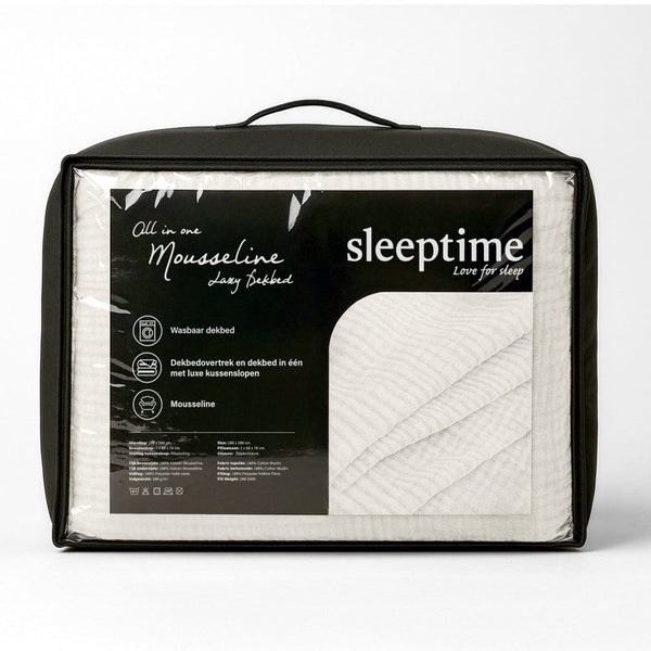 100% Cotton Muslin Lazy Duvet Mousseline | Beige | Double XL - 200cm (W) x 240cm (L) - The Bedding & Blankets Store