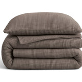 100% Cotton Muslin Lazy Duvet Mousseline | Dark Taupe | Double XL - 200cm (W) x 240cm (L) - The Bedding & Blankets Store