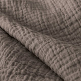 100% Cotton Muslin Lazy Duvet Mousseline | Dark Taupe | Double XL - 200cm (W) x 240cm (L) - The Bedding & Blankets Store