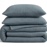 100% Cotton Muslin Lazy Duvet Mousseline | Green | Double XL - 200cm (W) x 240cm (L) - The Bedding & Blankets Store