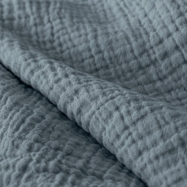 100% Cotton Muslin Lazy Duvet Mousseline | Green | Double XL - 200cm (W) x 240cm (L) - The Bedding & Blankets Store
