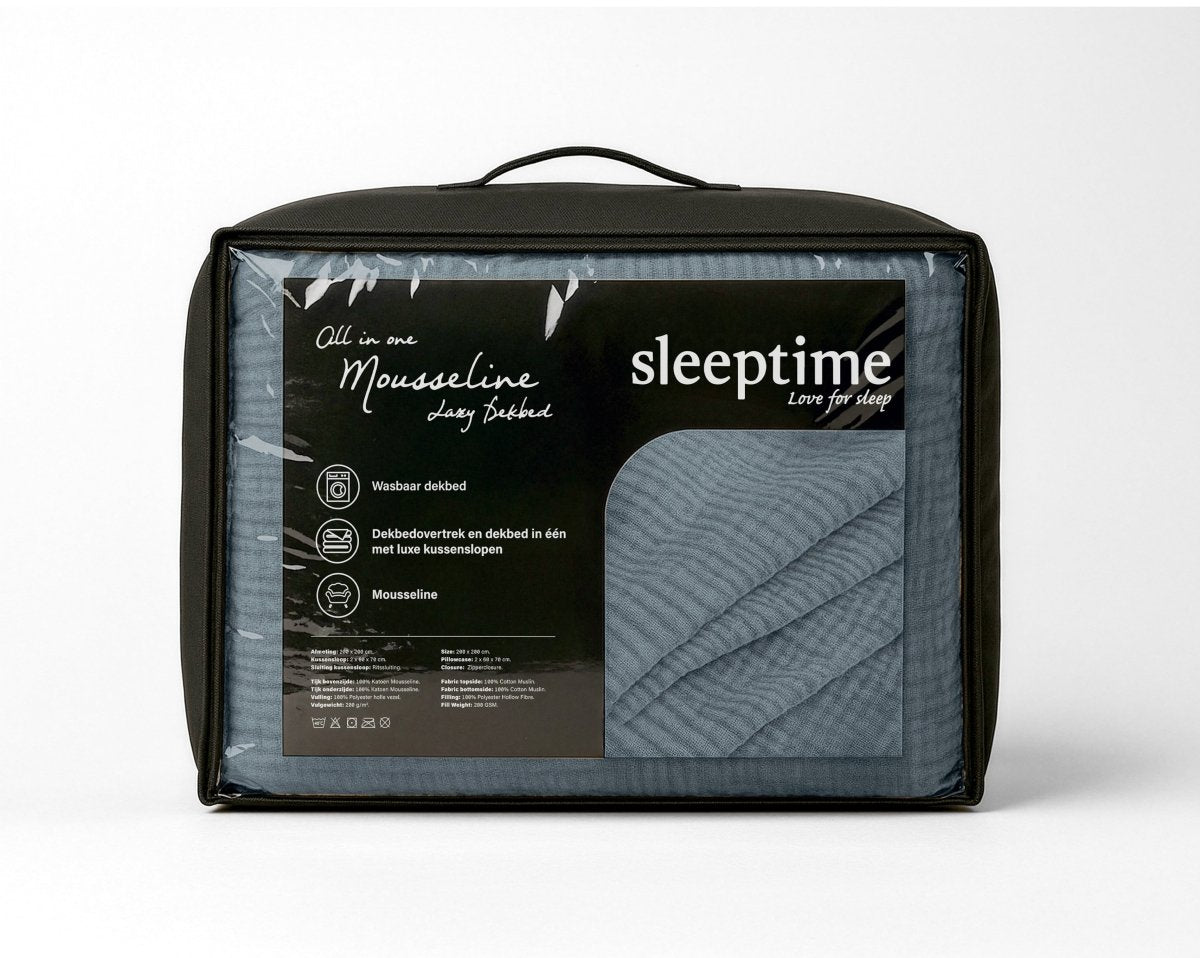 100% Cotton Muslin Lazy Duvet Mousseline | Green | Double XL - 200cm (W) x 240cm (L) - The Bedding & Blankets Store